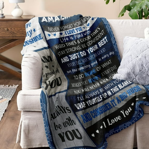 1pcs Gifts For Son, Son Gifts Blanket, Son Gifts From Mom, Adult Son Gift Ideas, Gift For Son, Birthday Graduation Gifts For Grown Son, To My Son Birthday Gifts From Mom Dad, The Son Blanket