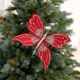 thumbnail image 1 of 1pcs Glitter Big Butterfly Christmas Ornament with Clip, Multicolor Artificial Butterfly Christmas Tree Decoration Festive Wedding Home Holiday Decor, 1 of 6