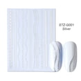 thumbnail image 1 of 1pcs Gold Silver Sliders 3D Nail Stickers Straight Curved Liners Stripe Tape Wraps Geometric Nail Art Decorations BESTZG001 013, 1 of 5
