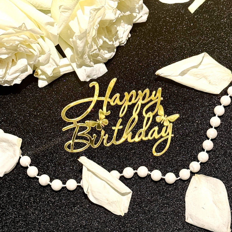 64 PCS Mirror Gold Acrylic Cake Topper Set - Alphabet A-Z & Numbers 0-9 For Wedding, Birthday, Baby Shower 4 thumbnail image