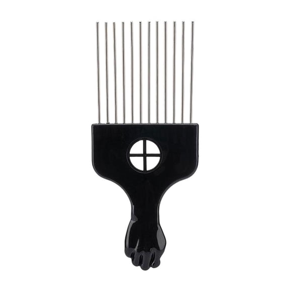 1pcs Haircutting Steel Needle Comb Wide Tooth Afro Pick for Men Hair Styling