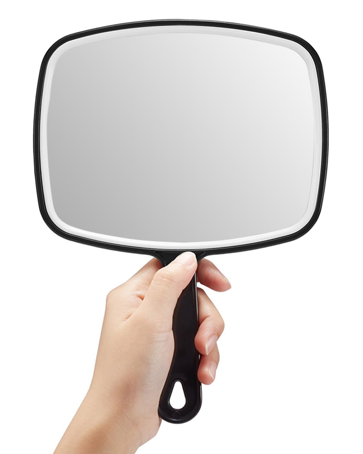 1pcs Hand Mirror, Extra Large Black Handheld Mirror with Handle Classic ...