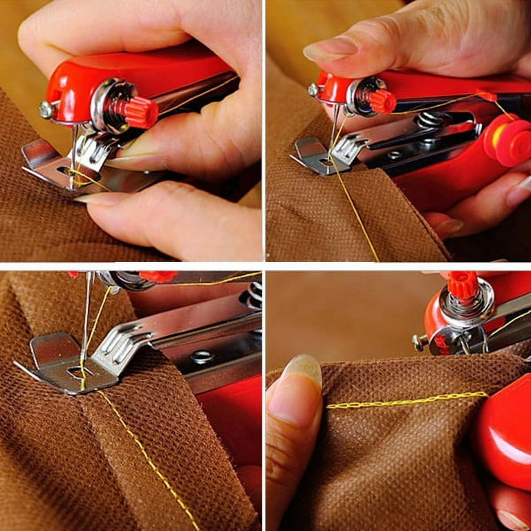 1pcs Hot Selling Useful Portable Needlework Cordless Mini Hand-Held Clothes  Fabrics Sewing Machine