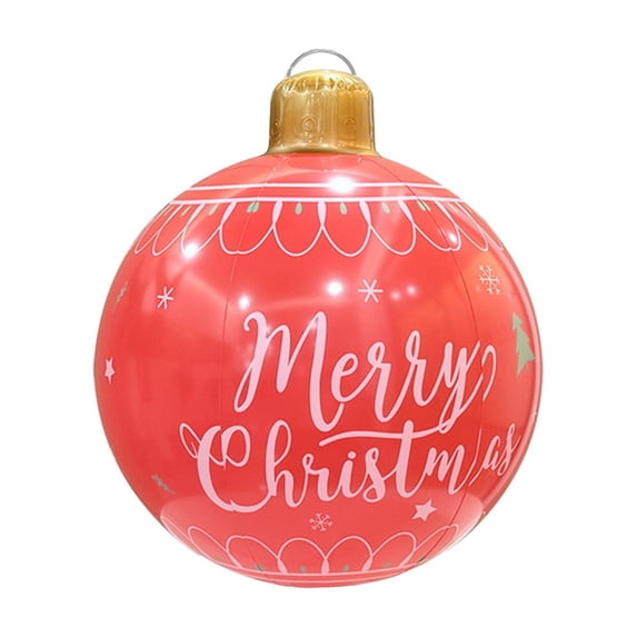1pcs Inflatable Christmas Ball,19x25 Inch Outdoor Holiday Ornament,Thickened PVC Inflatable Christmas Decor for Seasonal Display 66x48cm
