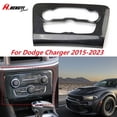 thumbnail image 1 of 1pcs Interior Central Control A/C Air Conditioning Adjust Panel Cover Trim fit for Dodge Charger 2015-2023, Auto Decoration Accessories, Black Carbon Fiber Look, 1 of 6