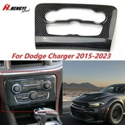 1pcs Interior Central Control A/C Air Conditioning Adjust Panel Cover Trim fit for Dodge Charger 2015-2023, Auto Decoration Accessories, Black Carbon Fiber Look