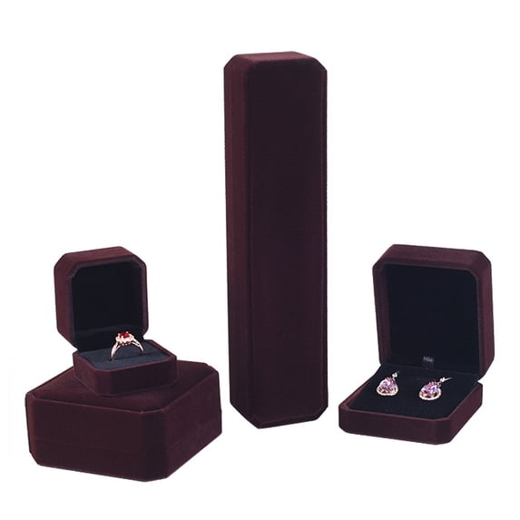 1pcs Jewelry Packaging Necklace Packaging Organizer Ring Box Bulk Gift Box Earring Holder Gift Box Necklace Organizer Coffee and Black Ring Box 5.5x4cm