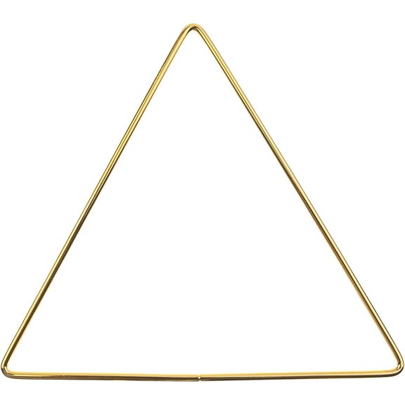 1pcs John Bead Metal Shaped Collection 150mm Gold Iron Triangle Frame for Macramé Wreath Home Décor Arts Crafts DIY Wedding Decorations