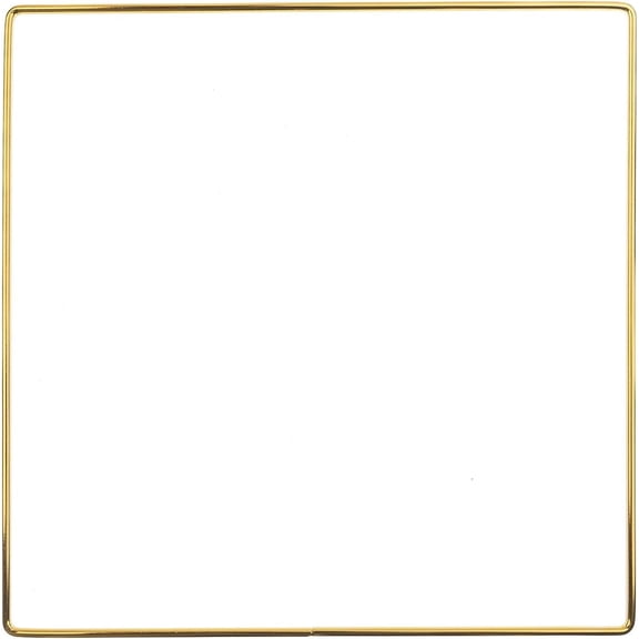 1pcs John Bead Metal Shaped Collection 200mm Gold Iron Square Frame for Macramé Wreath Home Décor Arts Crafts DIY Wedding Decorations