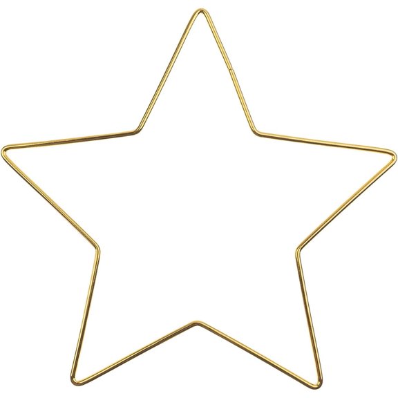 1pcs John Bead Metal Shaped Collection 200mm Gold Iron Star Frame for Macramé Wreath Home Décor Arts Crafts DIY Wedding Decorations