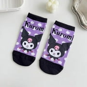 1pcs Kawaii Kuromi Women Socks Sanrio Anime Ankle Socks Athletic No Show Socks