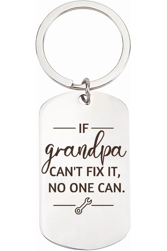 1pcs Keepsake Keychain Stainless Steel Keychain Word Key Ring Charm Silver