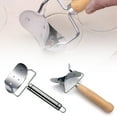 thumbnail image 1 of 1pcs Kitchen Dumpling Skin Cutter Stainless Steel Molds with Ergonomic Wooden Handle for Easy Wrapping and Cutting for Home Dumplings and Wontons, 1 of 8