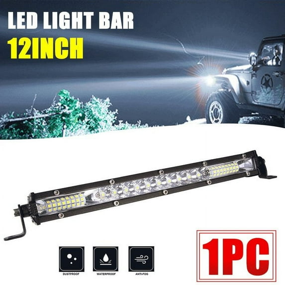 1pcs LED Light Bar 12 inch 800W Work Light for Rv Atv SUV Boat Jeep Lamp Off-road Lighting