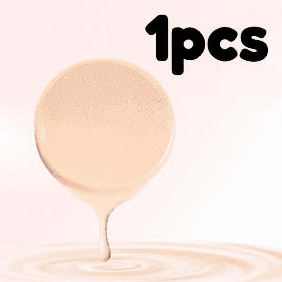 1pcs Latex Powder Puff, Round & Square Makeup Sponge for Liquid Foundation & BB Cream