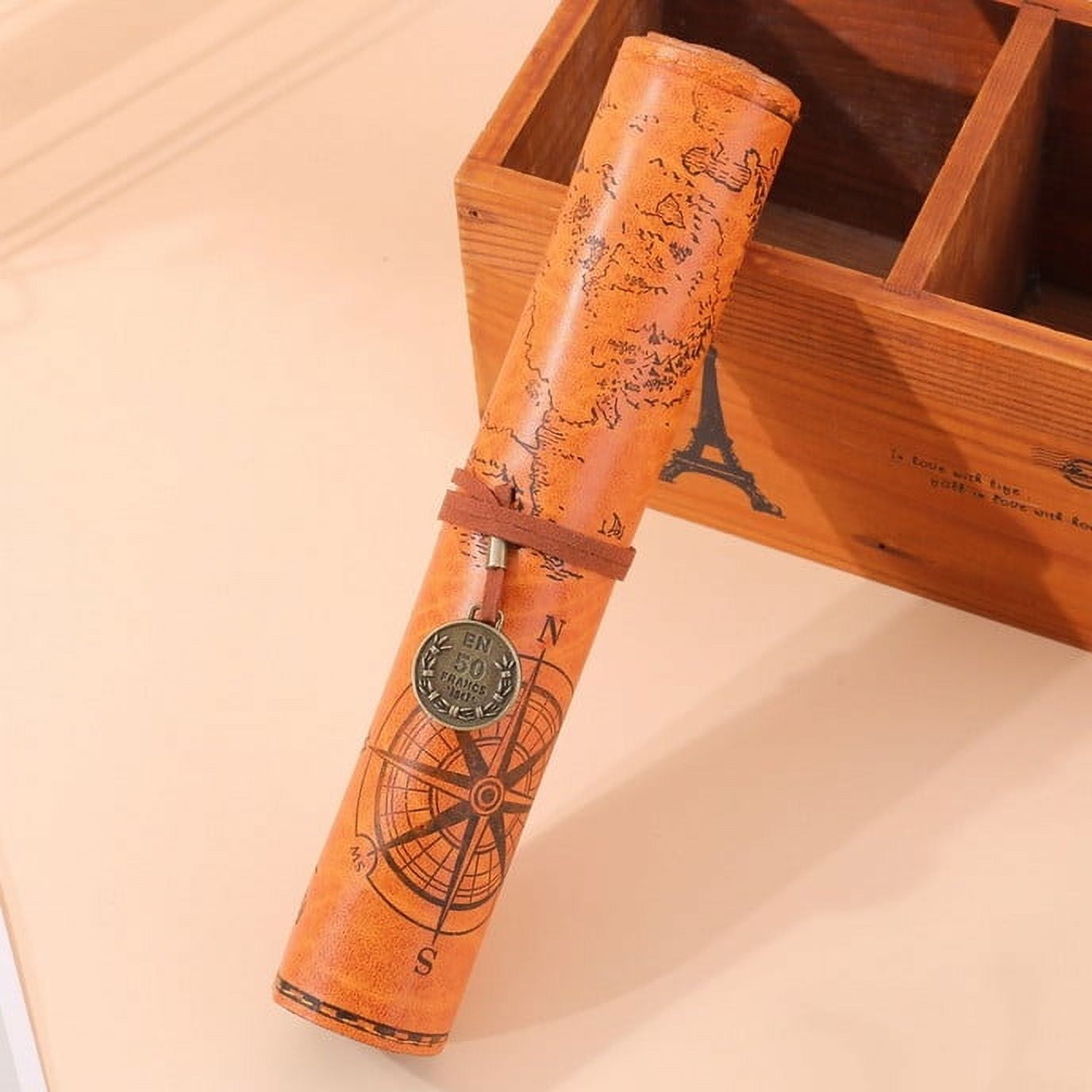 1pcs Leather Pencil Bag Roll Vintage - 1pcs Leather Pencil Bag Roll Vintage Treasure Map Pattern Pen Case Holder Organizer Soft Wrap Bag Stationery Makeup Pouch Roll Up Style 56245a13 9190 463f A2b0 A350b009b381.3d410523f4896eee872358f0cd94a8ad