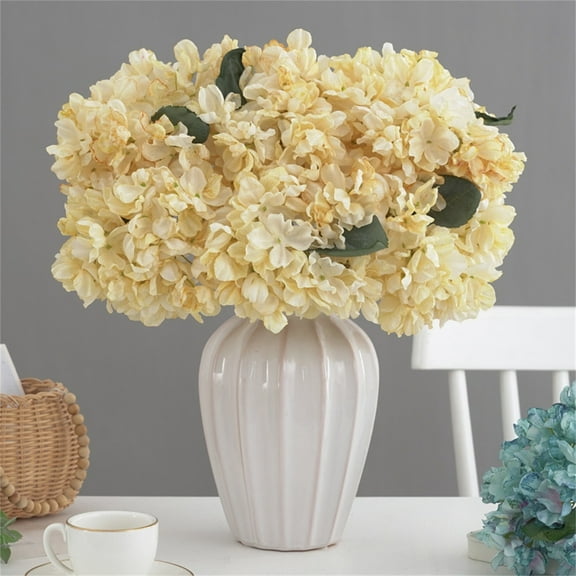 1pcs Lifelike Artificial Hydrangea Large Real Touch Flowers Artificial Flowers Dry Flowers Outdoor Wedding Christmas Office Family Party Living Room Table Decoration B