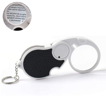 1pcs Magnifying Glass with Light, Lighted Magnifying Glass, 8X 20X Handheld Pocket Magnifier Small Illuminated Folding Hand Held Lighted Magnifier for Reading Coins Hobby Travel