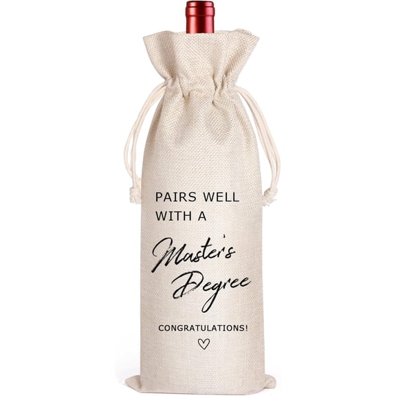 1pcs Master's Degree Wine Bag - Reusable Graduation Gift for College, Doctorate Party