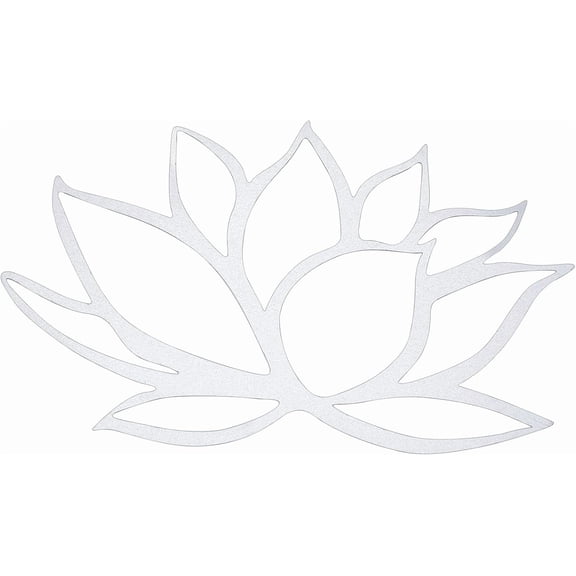 1pcs Metal Lotus Wall Art Flower Design Wall Decor Sign Sculpture Iron Flower Decal for Indoor Outdoor Living Room Bedroom Kitchen Garden Housewarming Gift Meditation 10.94 x 6.22 Inch