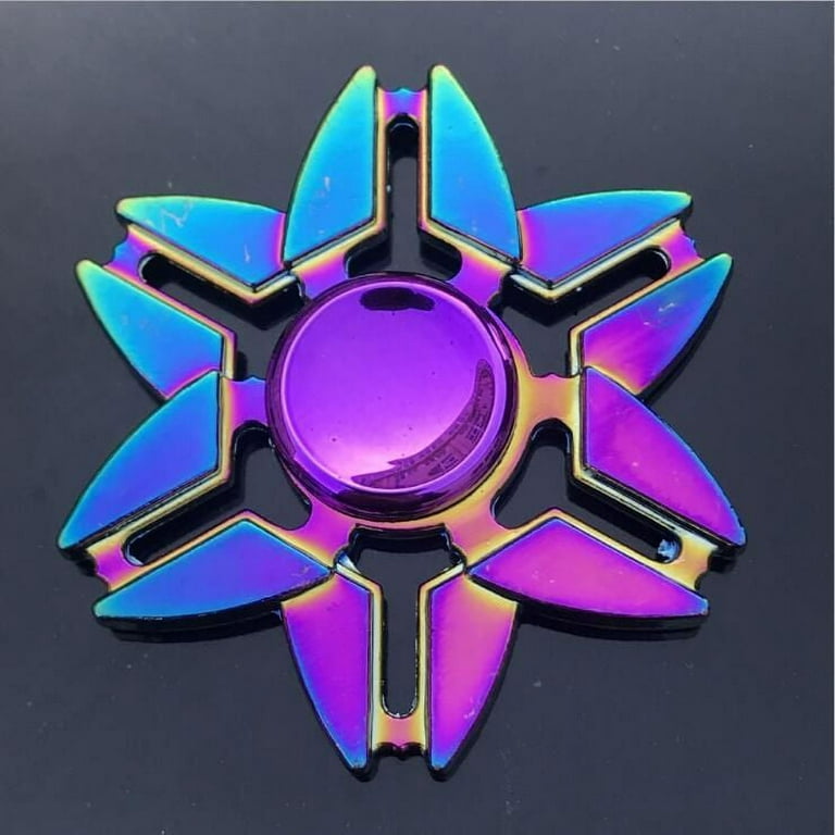 Metal Rainbow Fidget Spinner Colorful EDC Hand Spinner Anti-Anxiety Toy for  Spinners Focus Relieves Stress ADHD Finger Spinner