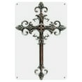thumbnail image 1 of 1pcs Metal Wall Sign, 8x12 Inches, Vibrant Metal Flower Cross Wall Decor, 1 of 7