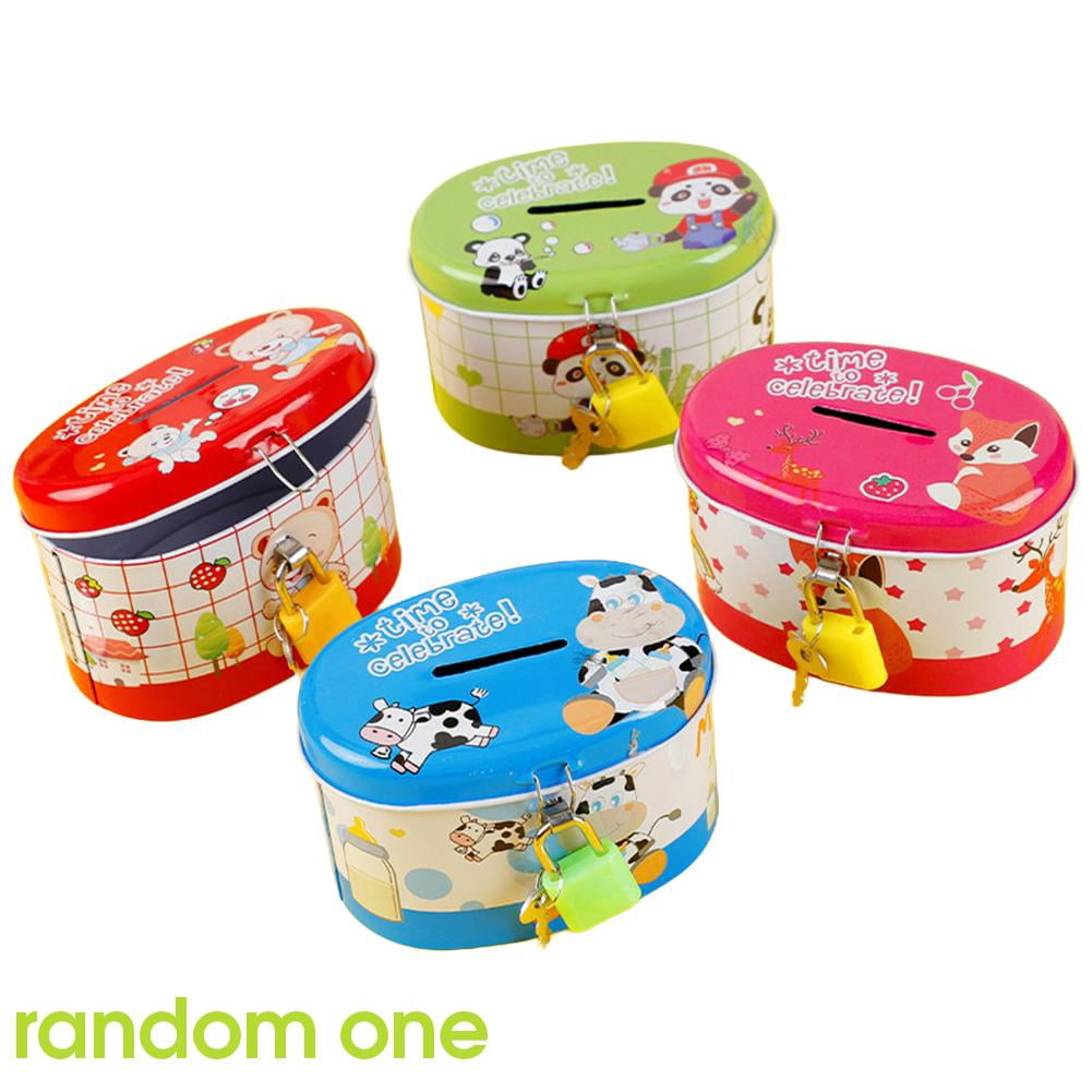1pcs Mini Box Piggy Bank, Metal Money Coin Bank Tin Storage Jar Tin ...