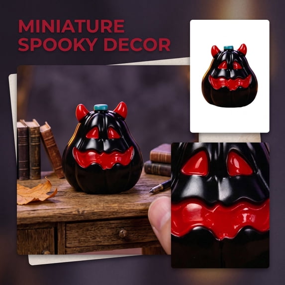 1pcs Miniature Halloween Pumpkin Decor Cute Resin Fish Tank Ornaments for Table and Aquarium Spooky Autumn Decorations for Halloween Parties and Home Decor