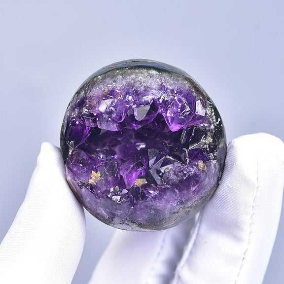 1pcs Natural Amethyst Cluster Purple Quartz Stone Opening Cornucopia Sphere Energy Healing Mineral Crystal Rock Room Decor
