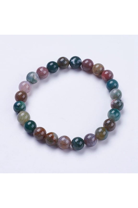 1pcs Natural Stretch Gemstone Bracelet Energy Quartz Jewelry 8mm Round Beads Stretch Bracelet for Women Men Birthday Gift