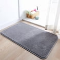 thumbnail image 1 of 1pcs Non Slip Bath Mat, Short Plush Absorbs Water Bathroom Rugs Fit Under Door Quick Dry Bath Rug Shower Mat for Bathroom Floor Bathtub Shower Sink,19.6"x 31.4"，Gray, 1 of 4