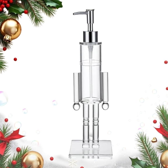 1pcs Nutcracker Soap Dispenser, Christmas Nutcracker Soap Liquid Bottle