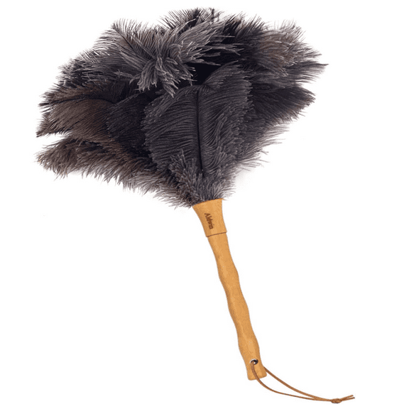 1pcs Ostrich Feather Dusters,Reusable Feather Duster with Wood Handle, Ostrich Feather Dusters for Cleaning, Office, Home, Car