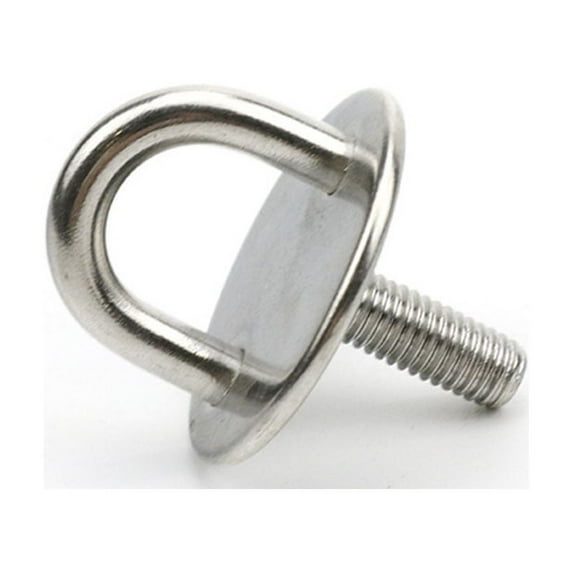 1pcs Pad Eye Plate with Enclosed Hook 304 Stainless Steel Staple Hook U-Shaped Hardware for Boat Swing