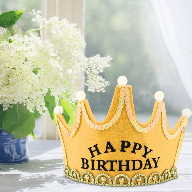 Yey! Let's Party Gold Crown Party Hat