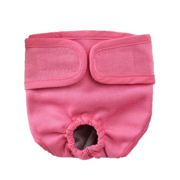 1pcs Pet Diaper Female for Small and Large Big Dog Cat Waterproof Reusable Washable Lining Padded (S pink)