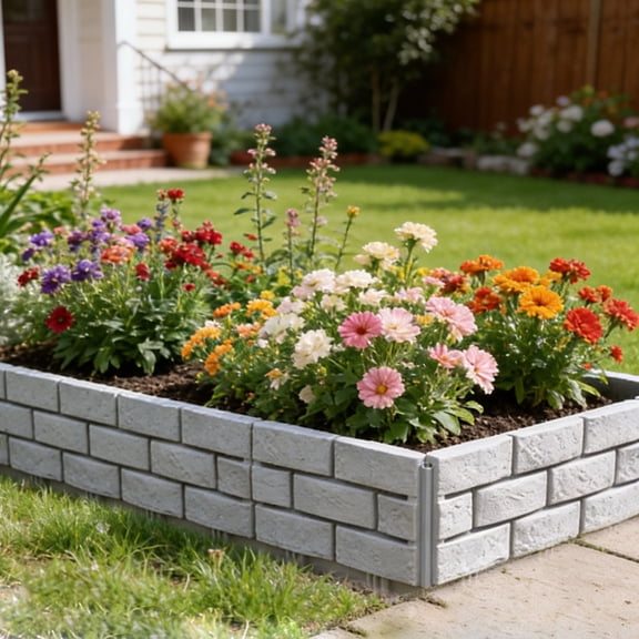 1pcs Plastic Garden Fence, Modular Landscaping Border, Connectable Barrier Panels for Yard Patio Decor