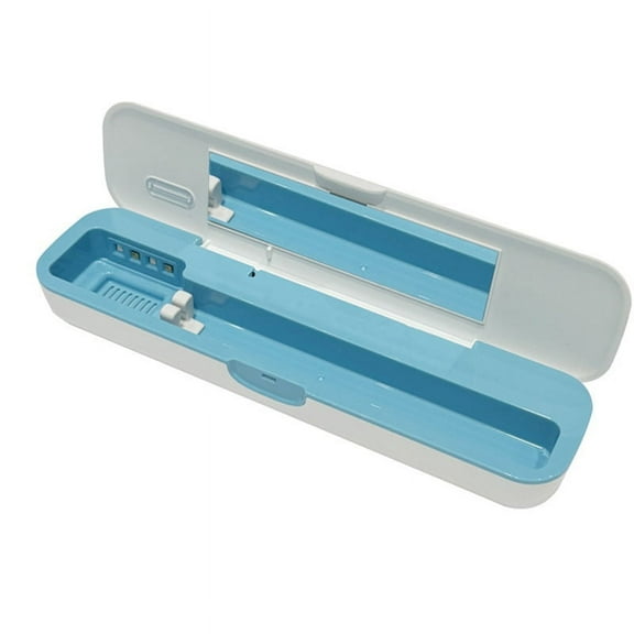 1pcs Portable UV Toothbrush Sanitiser Case with Dual USB, Travel-Friendly, Hygienic Toothbrush Storage Blue