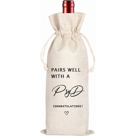 1pcs PsyD Wine Bag, Gift for PsyD, Graduation Gift, Gift for Psychologist, Graduation Gift, Pairs Well with a PsyD (11MA01)