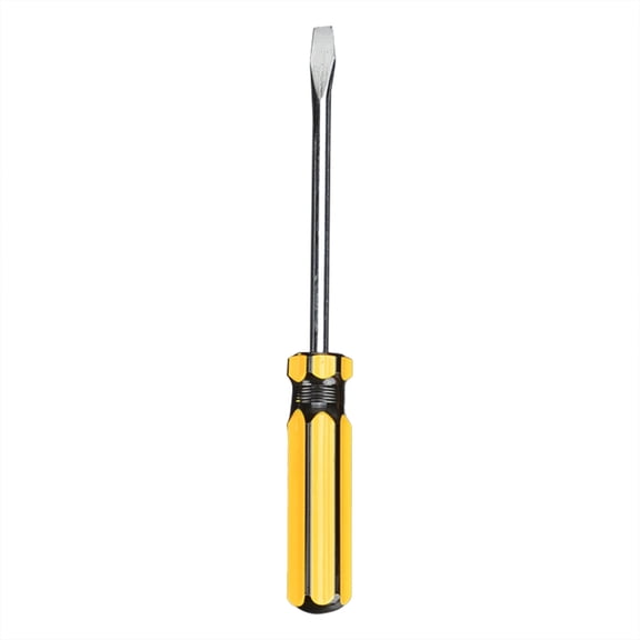 1pcs Pvc Handle Screwdriver Metric Single Use Carbon Steel Cross Flat Head Screwdriver, Hardware Tools Pvc Handle Driver Metric Single Use Steel Flathead Screwdriver(character7in)