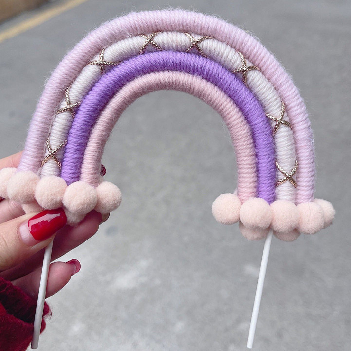 1pcs Rainbow Cake Toppers for Birthday Party Cake Decoration Wedding