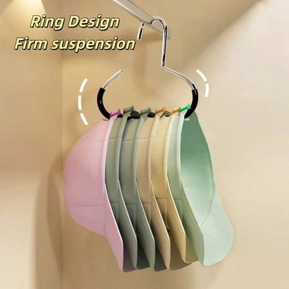 1pcs Random Colors Cap Storage Organizer, Dormitory Wardrobe Interior Hanging Cap Rack, Multifunctional Hat Display Holder