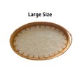 thumbnail image 1 of 1pcs Rattan Tea Tray Serving Tray Oval Woven Basket Tray Natural Wicker Decorative Serving Baskets for Organizing Tabletop Kitchen Counter,Rattan Tea Tray,Large,White, 1 of 6
