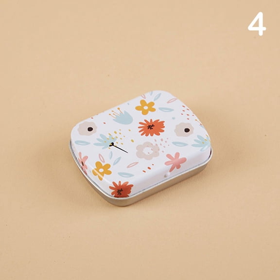 1pcs Rectangular Candy Case Iron Sample Boxes Small Objects Organizer Small Tin Box