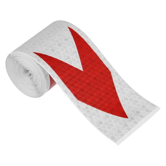 1pcs Red White Reflective Safety Tape Adhesive Reflective Signs for Trailer Cars Auto Trucks Trailer Outdoor