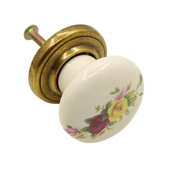 1pcs Round Door Knobs Hand-Painted Vintage Look Knobs For Room Furniture
