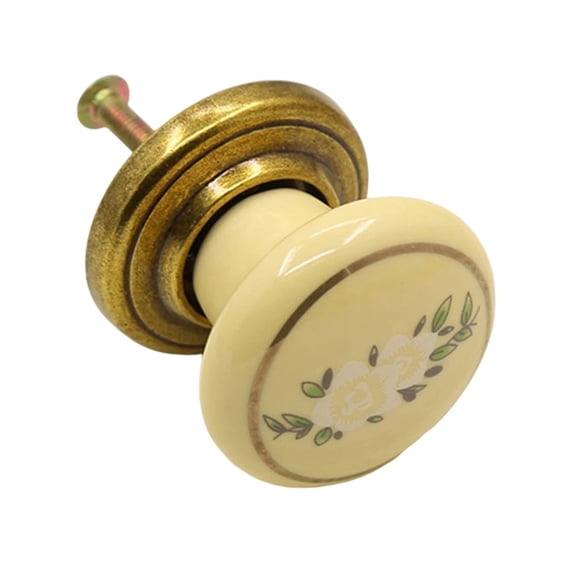 1pcs Round Door Knobs Hand-Painted Vintage Look Knobs For Room Furniture