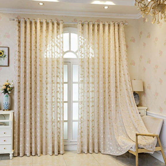 1pcs Sheer CurtainsLight & Airy Translucent Panels for Bedroom Living Room Patio Glass Door, (100*200cm),Beige