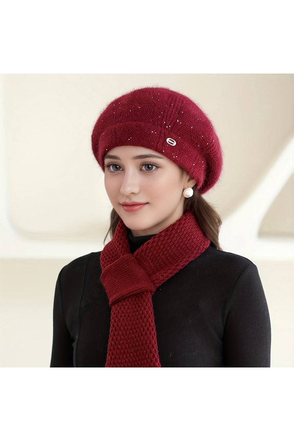 1pcs Single Hat Women's New Autumn Winter Highlight Cold-proof Warm Fleece Thickened Comfortable Elegant Simple Generous Hat for Daily Outings, Shopping, Running, Hiking, Walking Leisure