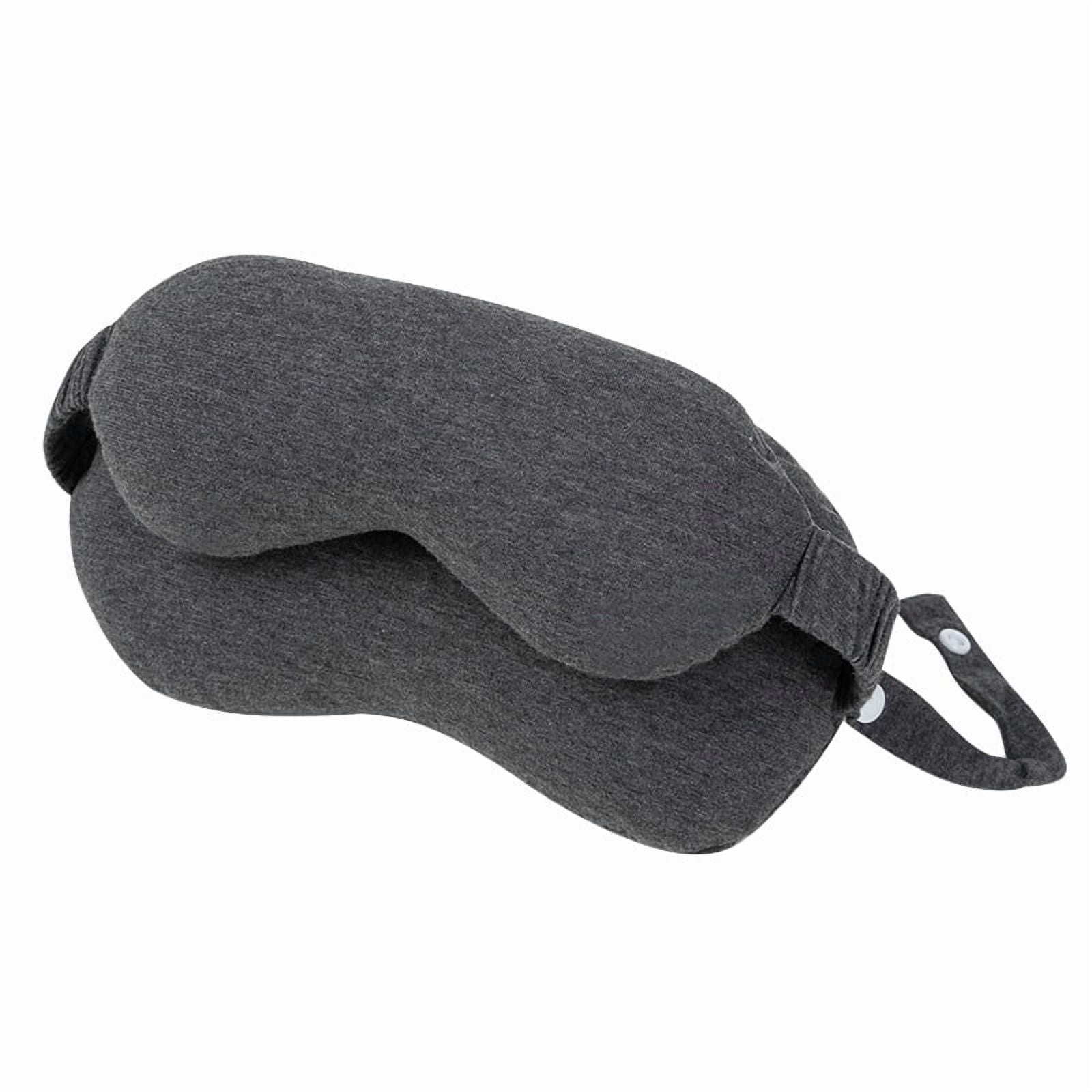 1pcs Sleep Mask for Side Sleeper Women Men,Eye Mask for Sleeping Light Blocking, Soft Breathable Night Blindfold, 2-In-1 (Eye Mask And Pillow)，Travel,Solid Dark Gray